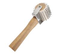 WOONEKY Rouleau De Désoperculation En Acier Inoxydable Pour Apiculteur - Outil De Récolte De Propolis Poignée En Bois - Accessoire Apiculture Pratique Pour Désoperculer Les Cadres Rapidement