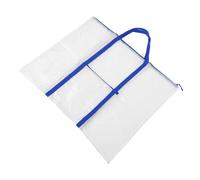 WOONEKY Sac de Rangement Transparent pour Posters avec Poignées Format Art Portfolio Sac de Transport pour Tableaux et Accessoires de Dessin Bandoulière Épaisse et Compartiments Séparés