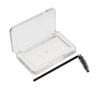 WOONEKY Savonnette Coiffant pour Sourcils sans Parfum Boîte Acrylique Transparente, Gel Fixateur Naturel pour Maquillage des Sourcils, 1 Set Pratique Style Solide