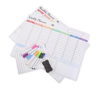 WOONEKY semainier familial calendrier planning des taches ménagères organisateur planning familial semainier aimanté White