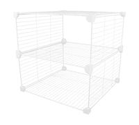 WOONEKY Séparateurs Métalliques pour Congélateur 37X37X36 CM Organisateur de Rangement Modulable à 2 Compartiments Étagère pour Congélateur Coffre à Grosse Capacité Système de Tri