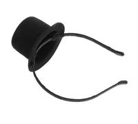 WOONEKY Serrage-tête Mini Haut de Forme Noir en Polyester Léger pour Fête Cosplay et Anniversaire, Bandeaux de Fête pour Adultes Design Unique et Confortable
