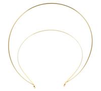 WOONEKY Serre-tête Couronne Halo Double Diadème Pour Cheveux Coiffes Artisanales Diy Accessoires Fête Mariage Base Élastique Confortable