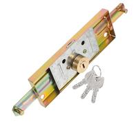 WOONEKY Serrure à Bascule pour Porte de Garage Verrou Coulissant en Acier Solide Serrure de Sécurité Commerciale Antivol Kit de Protection pour Porte de Garage Installation Facile