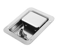 WOONEKY Serrure de Boîte à Outils en Acier Inoxydable, Serrure de Panneau de Générateur, Argenté, pour Armoires et Camions Mécaniques, Stockage Sécurisé en Remorque, Réparations