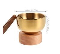 WOONEKY Set de Bol Chantant Tibétain Laiton pour Aux Animaux Mini et Portable avec Cloche de Prière Outil de Sonore Décoratif pour Maison et Voyage