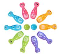 WOONEKY Set de Bowling Garçon Fille Quilles Boules avec Motifs Éveil Intérieur Extérieur pour Développer Motricité et Concentration Jeu Familial et Fête Garçon Fille