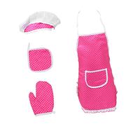 WOONEKY Set de Jeu de Cuisine pour Garçon Fille avec Tablier Chapeau et Gants Kit de Pâtisserie Simulation pour Garçons et Filles Accessoires Sûrs et Éducatifs pour Jeu de Rôle
