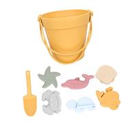WOONEKY Set de Jouets de Plage Silicone avec Seau et Accessoires pour Garçon Fille Jouets de Sable et Jeux Dété pour Garçons et Filles pour Construction et Création