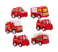 WOONEKY Set de Mini Pompiers Push and Go Voiture Miniature Éducative sans Batterie pour Garçon Fille Dès Ans Cadeau Anniversaire Garçons Filles Jeu Apprentissage Formes et Couleurs