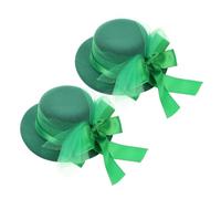 WOONEKY Set de Pinces à Cheveux Chapeaux Verts Saint Patrick Accessoires Festifs Créatifs pour Fête Décoration de Cheveux pour