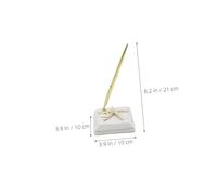 WOONEKY Set de Stylo de Signature avec Support Tissu pour Mariage Stylo Bille Métal Élégant pour Bureau de Réception Engagement Remise de Diplômes et Usage Professionnel