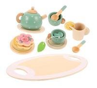 WOONEKY Set de Thé pour Garçon Fille de Cuisine et Jeu de Rôle pour Filles et Garçons Service à Thé Miniature Sûr et pour Goûter et Fête Anniversaire
