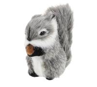 WOONEKY Simulation Squirrel Plush Toy Mini Realistic Animal Figurine Soft Plushie for Educational Decor and Photography Prop