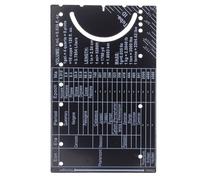 WOONEKY Small Metal Engineer Scale Pocket Ruler With Protractor Compass Metric Graduation Tool For Civil Engineers And Lab Measurement