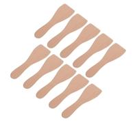 WOONEKY Spatules en Bois de Hêtre pour Barbecue Lot de 10 Pièces Ergonomiques pour Cuisson et Pâtisserie 5.39x1.73x0.16 Pouces