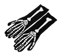 WOONEKY Squelette Longs pour Halloween Accessoires Cosplay Unisexes Motifs Crâne Élastiques pour Fêtes et Déguisements