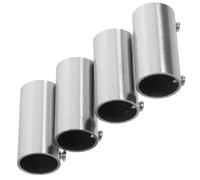 WOONEKY Straight Pipe Fitting Connector Stainless Steel Tube Connector 4pcs Versatile Design For DIY Enthusiasts And Various Applications