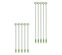 WOONEKY Support à Fleurs Fixe pour Petites Plantes en Pot Vert en Fibre de Verre, 20 Pièces, Léger et Solide, pour Jardinage et Maintien Solide