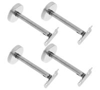 WOONEKY Support de Main en Acier Inoxydable Argenté Montage Mural 4 Pièces Stabilité Renforcée et Compatibilité pour Escalier Fixe pour Usage Intérieur Résidentiel