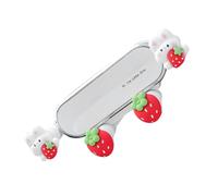 WOONEKY Support de Téléphone Lapin pour Voiture Clip Grille d'Aération, Fixation par Silencieuse et Ajustable, Patin Silicone Antirayures, Design Mignon Compact Navigation