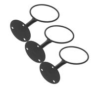 WOONEKY Support Mural en Fer Noir Présentoir Polyvalent 3 Pièces pour Organiser et Exposer Ballons pour Panier de Basket et Football la Maison Supermarché