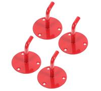 WOONEKY Support Mural Métallique pour Extincteur Co2 2-9 Kg Lot de 4 Crochets de Fixation Robustes Rouge Compatible Cuisines Professionnelles et Chantiers Rangement Vertical Sécurisé