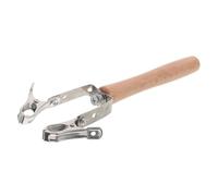 WOONEKY Support Portatif Résistant la Chaleur Double Clip avec Porte-bâtonnets de Moxa Manche en Bois pour Thérapie pour Techniques D'auto- Précises