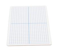 WOONEKY Tableau Blanc Double Face avec Grille Xy Tableau Effaçable Portable pour Bureau et École Ardoise Blanche avec Lignes pour Géométrie Bloc Notes Mémo Polyvalent