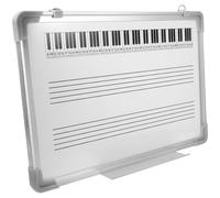 WOONEKY Tableau Blanc Pédagogique Musical Double Face 30X40 CM Lignes de Portée, Effaçable à Sec, Outil D’Écriture pour Formation Musicale et Apprentissage du Solfège