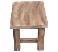 WOONEKY Tabouret en Bois Massif Léger Brûlé, Tabouret pour Se Chausser Adulte et Garçon et Filles, Petit Siège Rustique Compact pour Salon, Entrée et Salle de Bain, Marchepied Robuste