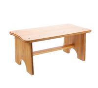 WOONEKY Tabouret Multifonctionnel en Bois Naturel, Marchepied Antidérapant pour Adultes, Repose-Pieds de Bureau Compact, Support Ergonomique pour Jambes et Posture, Usage Maison et Bureau