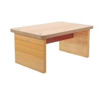 WOONEKY Tabouret Repose-Pieds en Bois Antidérapant, Petit Marchepied de Toilette en Chêne Rustique, Accessoire de Bureau Multifonction, Support Sûr pour Salon, Salle de Bain et Chambre -