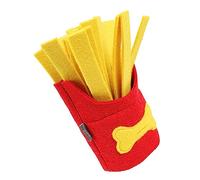 WOONEKY Tapis Interactif pour Chien Forme de Frites Entraînement Distribution de Friandises Stimule Intelligence et Réduit Ennui pour Jeu Extérieur Mâchage Facile à Nettoyer et