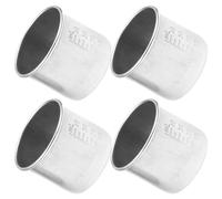 WOONEKY Tasse 500ml en Acier Inoxydable Épaissie et Résistante la Chaleur, Gobelet Gradué Multifonction pour Laboratoire, Lot de 4 Pièces Pratiques