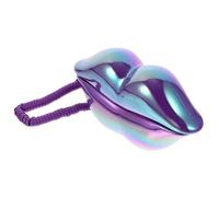 WOONEKY Téléphone Fixe Rétro Créatif Forme de Lèvres Rouges Décoration de Bureau et Maison Design Compact et Léger Abs avec Composants Électroniques Cadeau Original pour Anniversaires et
