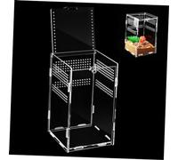WOONEKY Terrarium Spider Transparent Compact Enclos Reptile et Spacieux Installation Facile pour Phasmes Araignées et Lézards