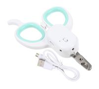 WOONEKY Tondeuse Ongles Chien LED Rechargeable USB Ciseaux Coupe Griffe Durable avec Ressort Élastique Soins Griffes pour Chiens