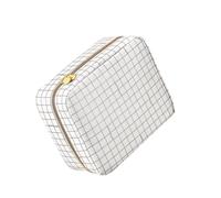 WOONEKY Trousse De Maquillage Carrée en Tissu Oxford 210d Capacité Organiseur De Toilette Compartiment Amovible pour Les Cosmétiques De Voyage