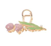 WOONEKY Tulip Flower Hair Claw Clip Large Alloy Shark Clip For Versatile Styling And Firm Hold Decorative Flower Hair Accessories