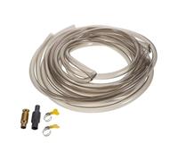 WOONEKY Tuyau Siphon Aquarium 5 M en Vinyle avec Collier de Serrage et Adaptateur PVC 1/4 - Kit Changeur D’Eau Silencieux Nettoyage Gravier Aquarium Crevettes Poissons