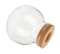 WOONEKY Vase Design Créatif et Élégant Rond en Verre Couvercle en Liège Hydroponique Jardinière pour Plantes D'intérieur pour Bureau et Rebord de Fenêtre