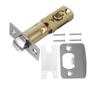 WOONEKY Verrou de Porte Coulissante Acier Inoxydable Ajustable avec Plaque de Frappe Serrure Multipoint pour Portes de Salle de Bain et Passage
