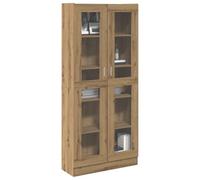 Woonisher Buffet Haut chêne al 82,5x30,5x185 cm Bois d'ingénierie bibliothèque Meuble de Rangement