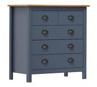 Woonisher Buffet Hill Gris 79x40x80 cm Bois de pin Solide Meuble Cuisine Buffet Salle a Manger Buffet Buffet Cuisine Meuble Petit Meuble de Rangement