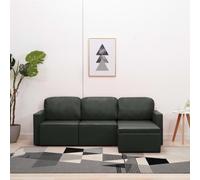 Woonisher Canapé-lit modulaire 3 Places Gris Similicuir canapé-lit Double Convertible