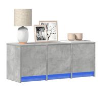 Woonisher Meuble TV avec LED Gris béton 97x34x40 cm Bois d'ingénierie Ensemble Meuble TV et Table Basse