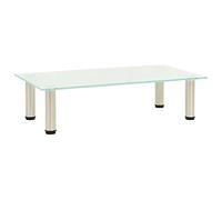 Woonisher Meuble TV Givré 60x35x17 cm Verre trempé Ensemble Meuble TV et Table Basse