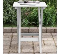 Woonisher Table d’appoint Pliable Blanc Bois de peuplier Massif Table Jardin Exterieur Salon de Jardin Pas Cher