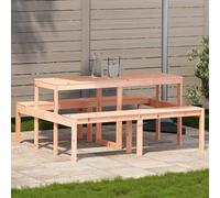 Woonisher Table de Pique-Nique 160x134x75 cm Bois Massif de Douglas Table Jardin Exterieur Salon de Jardin Pas Cher
